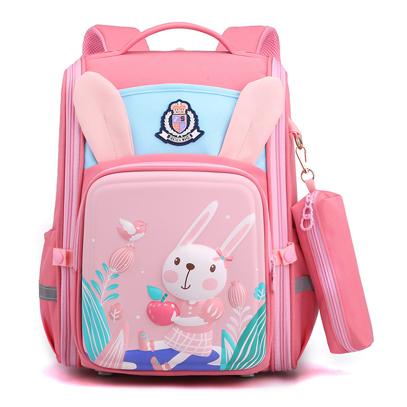 Schoolbag for primary school girls from grades one, two, three to six, a versatile and durable cartoon children's backpack with a college style Application Scenario
