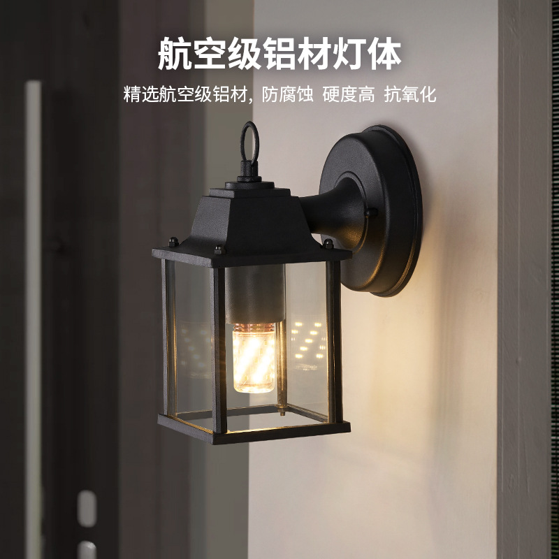 New Chinese-style exterior wall lamps, garden villa terrace, gate, retro "Fu" character outdoor waterproof and simple courtyard lamps full figure