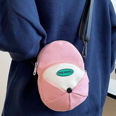 New cute design, fashionable and casual, unisex hat bag, color-blocking large-capacity phone bag, single-shoulder crossbody bag full figure