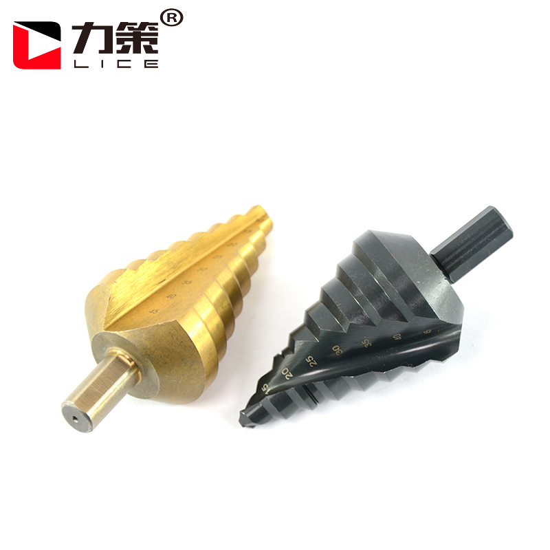 Non-standard step drill, triangular handle straight groove step drill, 10-45 spiral step drill, tower drill, reaming drill bit Specification drawing
