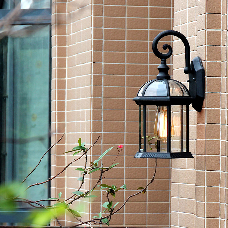 European and American style retro wall lamps, simple LED lights for living room corridors, outdoor villa balconies, waterproof outdoor corridor lights Application Scenario