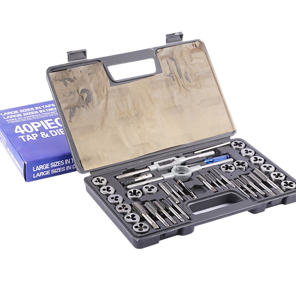 Manufacturer's tap and die set, hand tap tapping sleeve, tap and die set 12PC, 20PC tap and die set details Picture