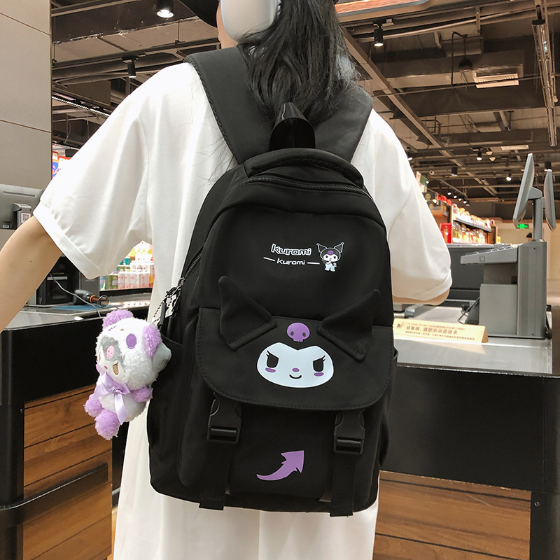 New cute cartoon lightweight backpack for girls, large-capacity color-blocking fashionable backpack, and schoolbag for primary and junior high school students Specification drawing