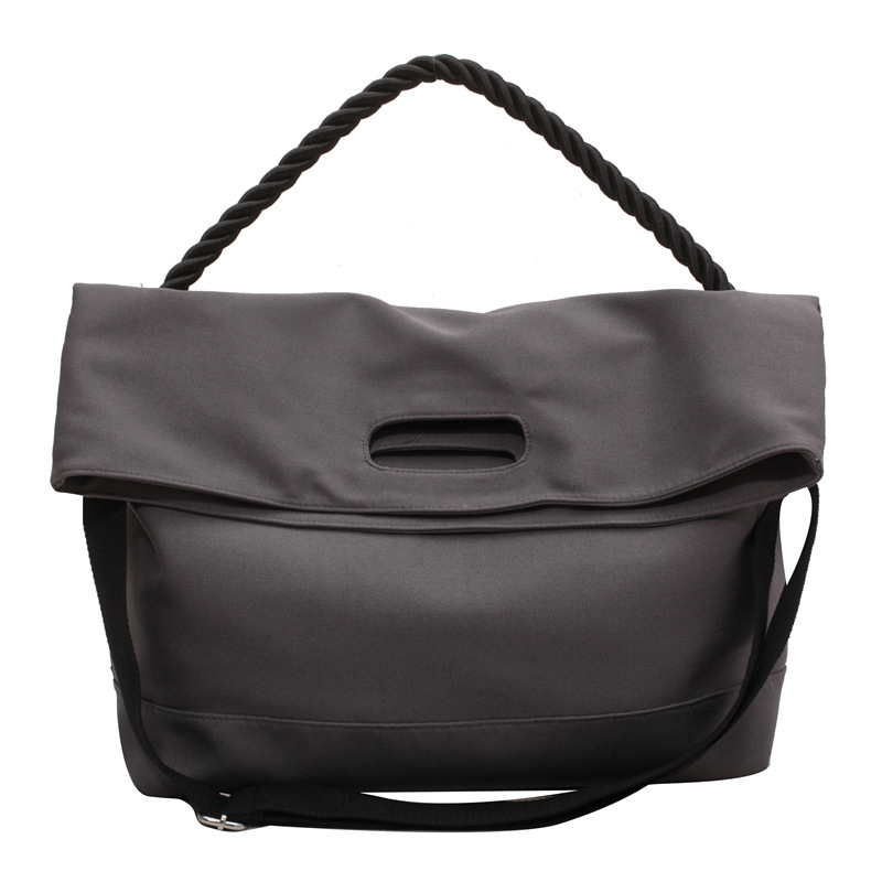 2022 New large-capacity folding single-shoulder bag for women with nylon canvas, fashionable and casual handbag, simple crossbody bag Item Picture