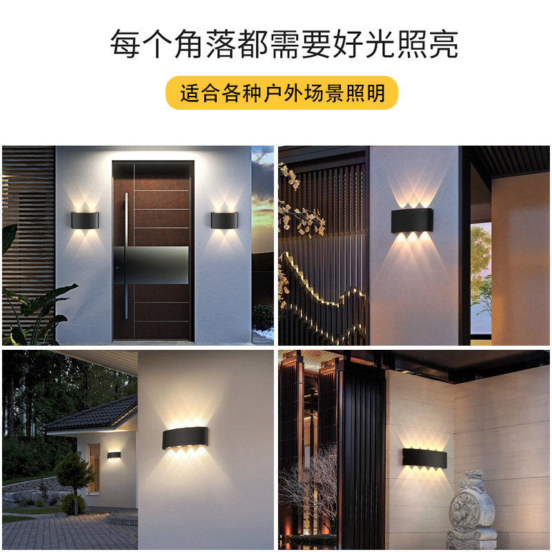 LED indoor bedside decorative corridor light, outdoor waterproof courtyard villa terrace exterior telescope, outdoor wall lamp Specification drawing