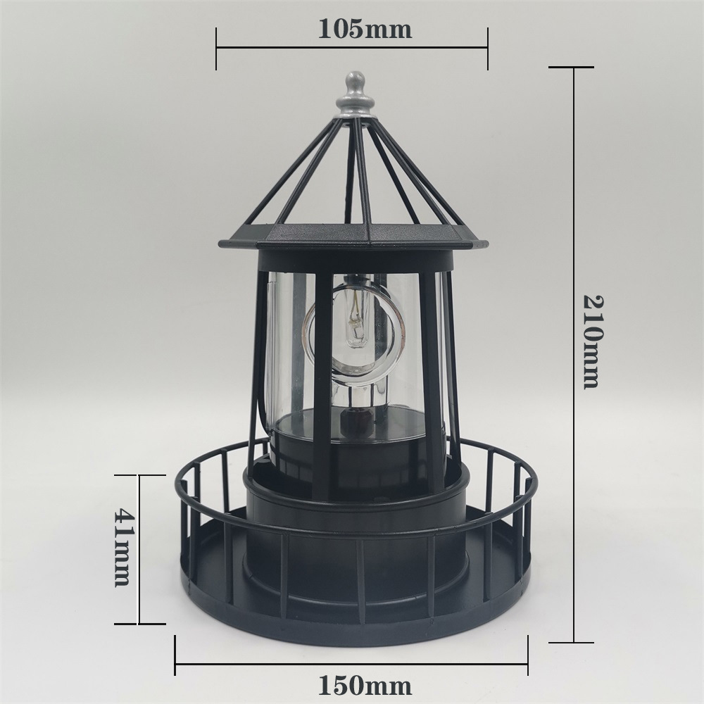 Amazon's best-selling large-sized solar lighthouse, solar beacon tower, rotating light, outdoor garden landscape and courtyard light full figure
