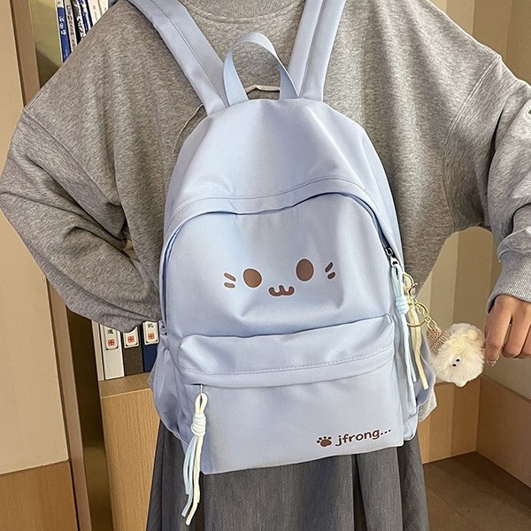 A cute cartoon backpack with a high level of appearance, a cute schoolbag for junior high school girls and senior high school students, and a light backpack for leisure travel details Picture