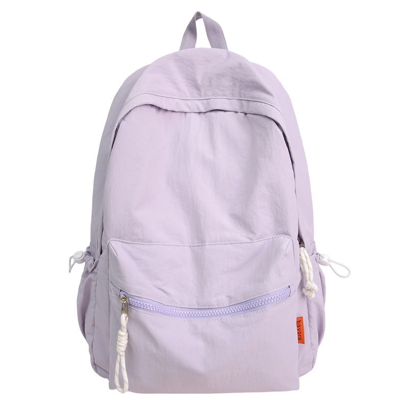 New ins Japanese-style solid-color backpacks for girls, junior high school students, college students, and travel lightweight backpacks Item Picture