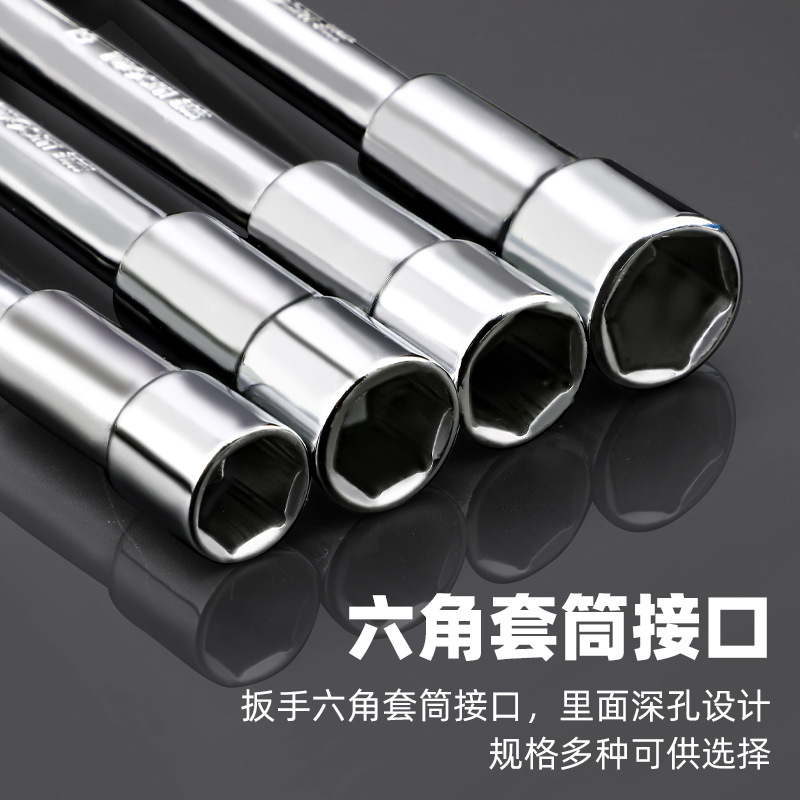 Tuosen Hardware L-shaped pipe wrench, car tire removal tool, perforated wrench, labor-saving dual-purpose socket wrench Application Scenario