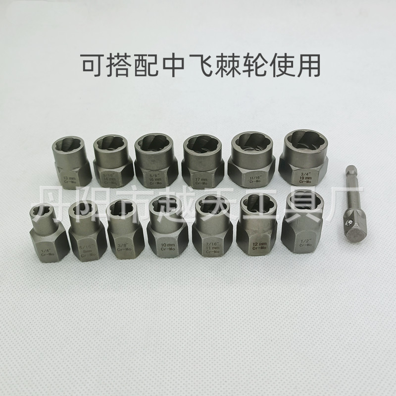 Special offer: 14pc sandblasting remover, anti-theft screw sleeve, rogue nut removal, high-end remover details Picture
