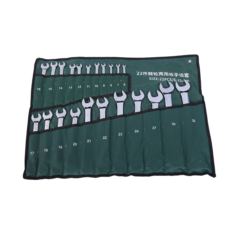 72-tooth ratchet dual-purpose wrench, box open-end wrench, 8-32MM multi-functional quick wrench, hardware tool set Item Picture