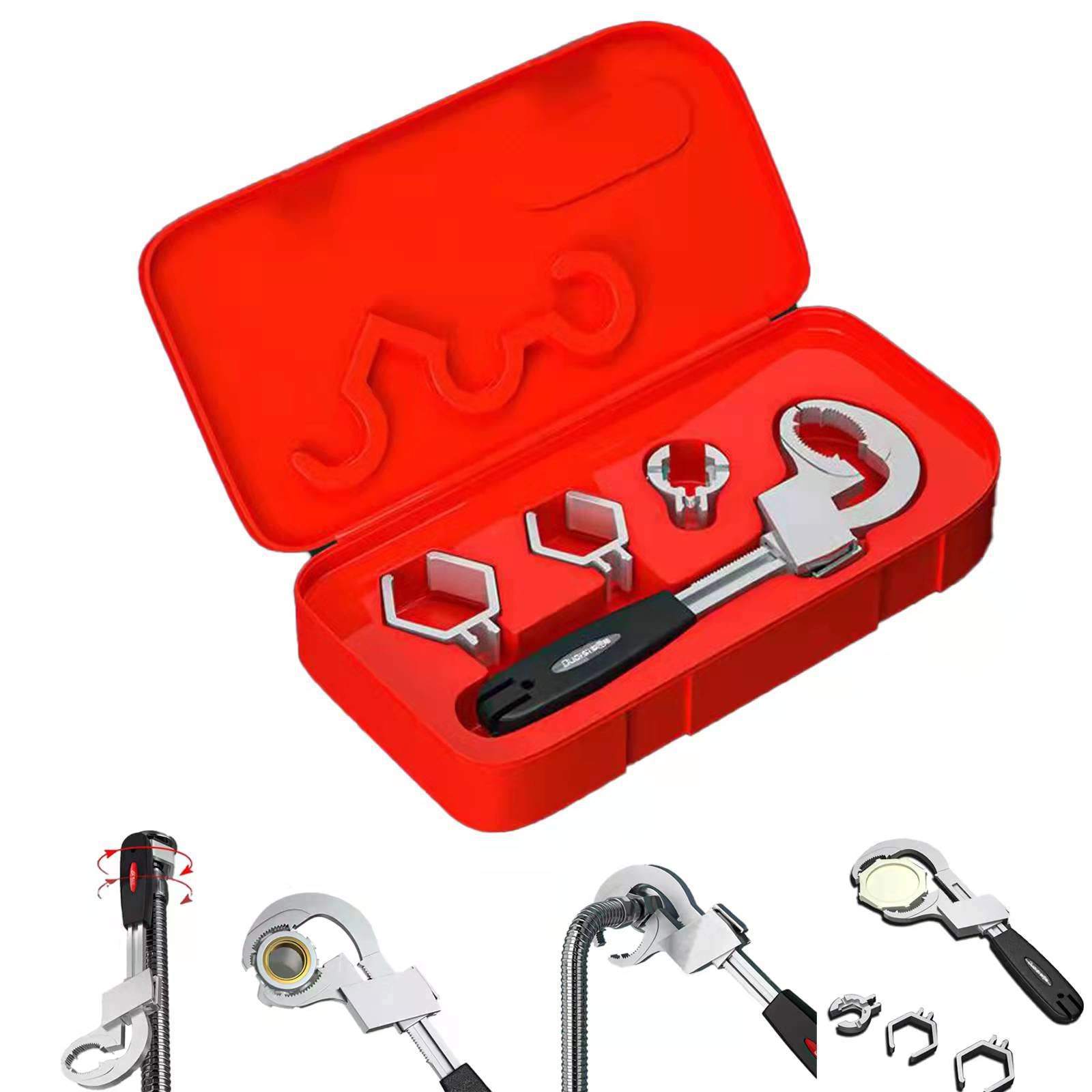 Multi-purpose sink wrench, bathroom wrench, arc toothed wrench, movable plate, plumbing installation sink tool details Picture