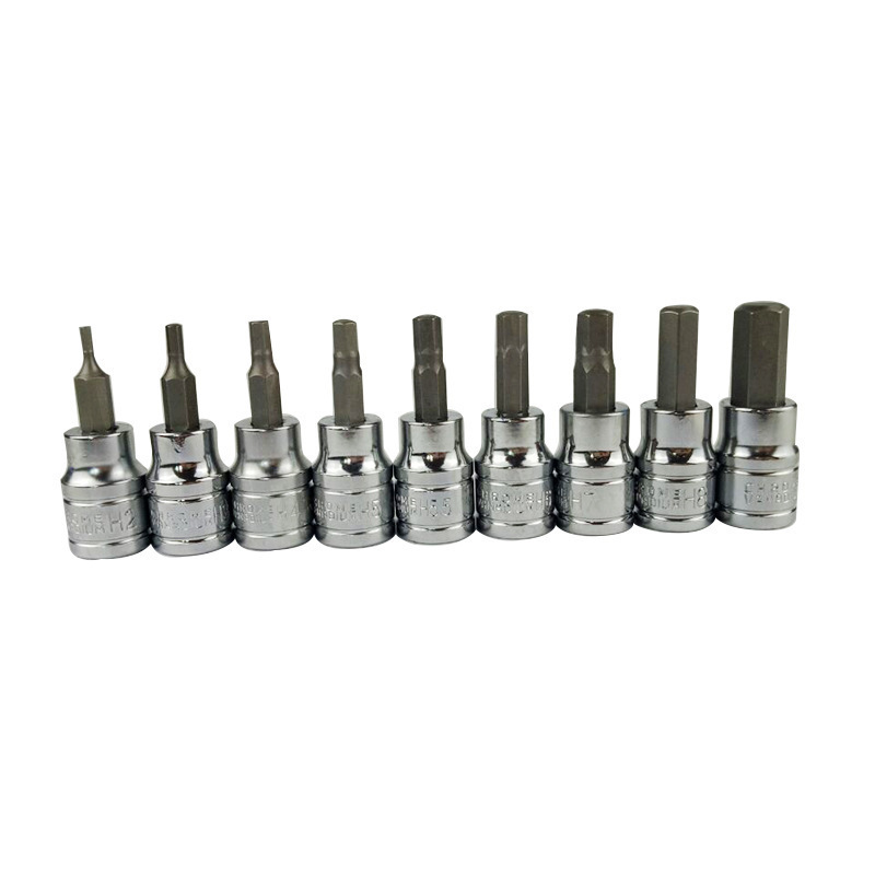 The manufacturer's new 3/810PC chromium-vanadium steel screwdriver sleeve tool set is a small machine repair, auto repair and household tool set Item Picture
