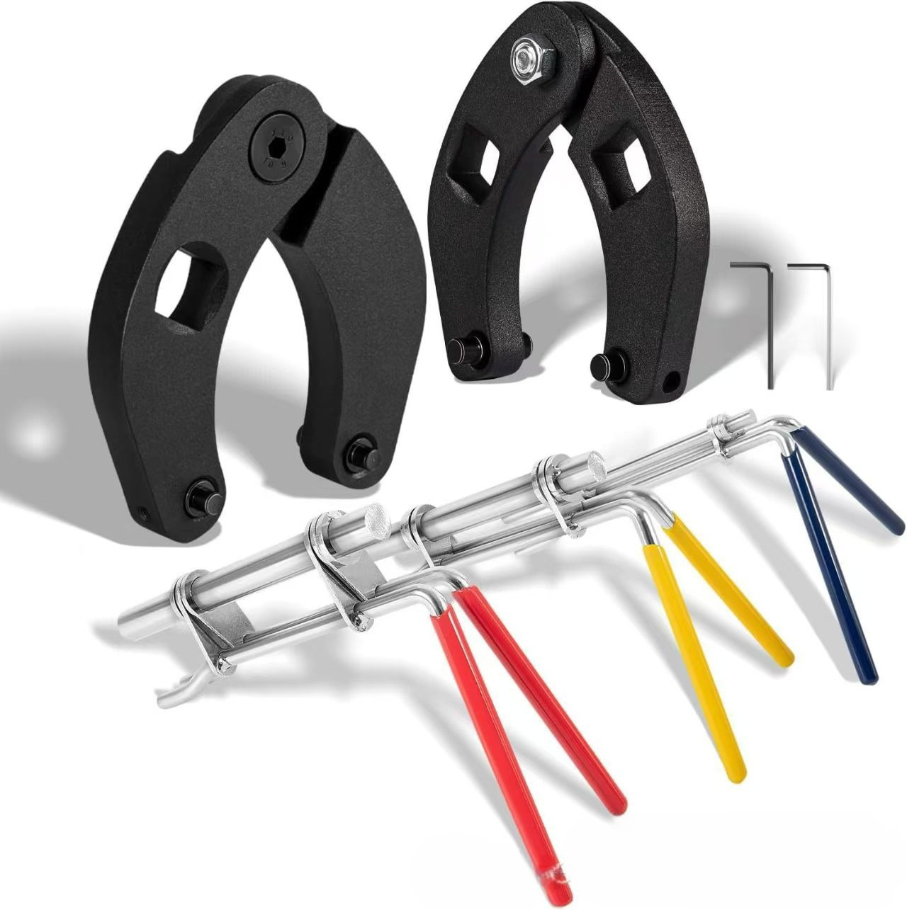 Motorcycle large and small adjustable gland nut wrench kits, for hydraulic cylinders 1266+7463 full figure