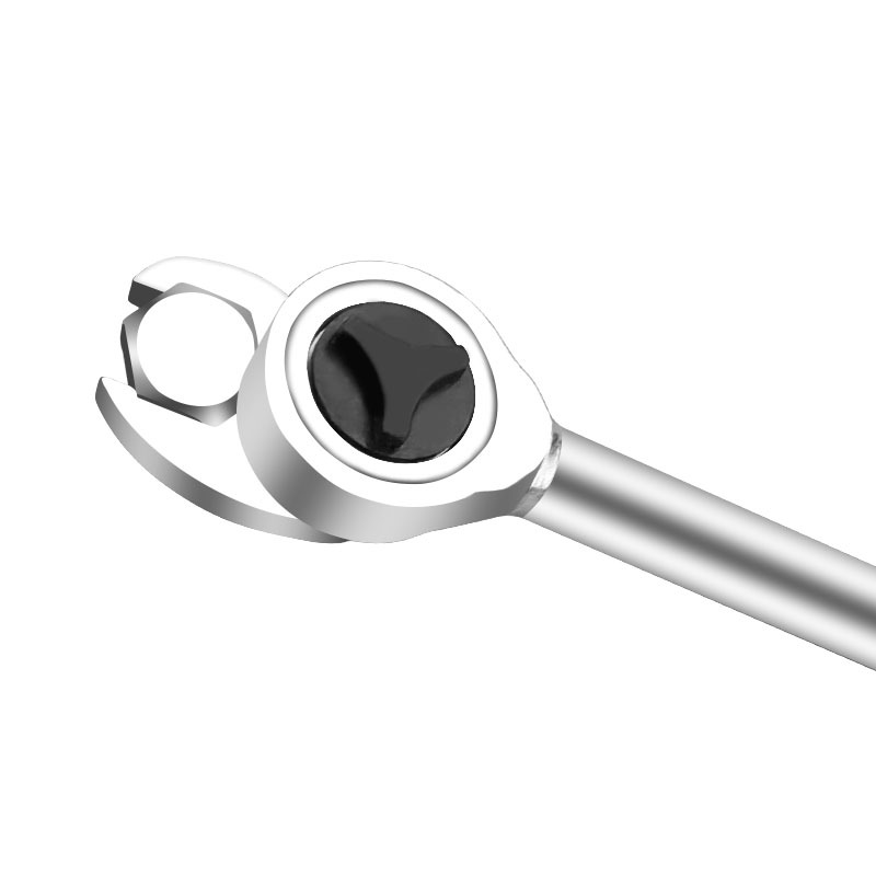 3/8-inch interchangeable head adjustable open-end mid-flying quick ratchet wrench, L-shaped wrench, horn open-end dual-purpose wrench Item Picture