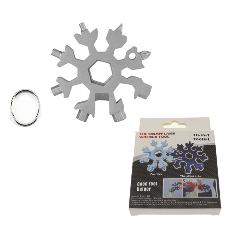 Wholesale of Gotuan 420 stainless steel octagonal tool 18-in-one multi-functional small tool octagonal snowflake wrench undefined