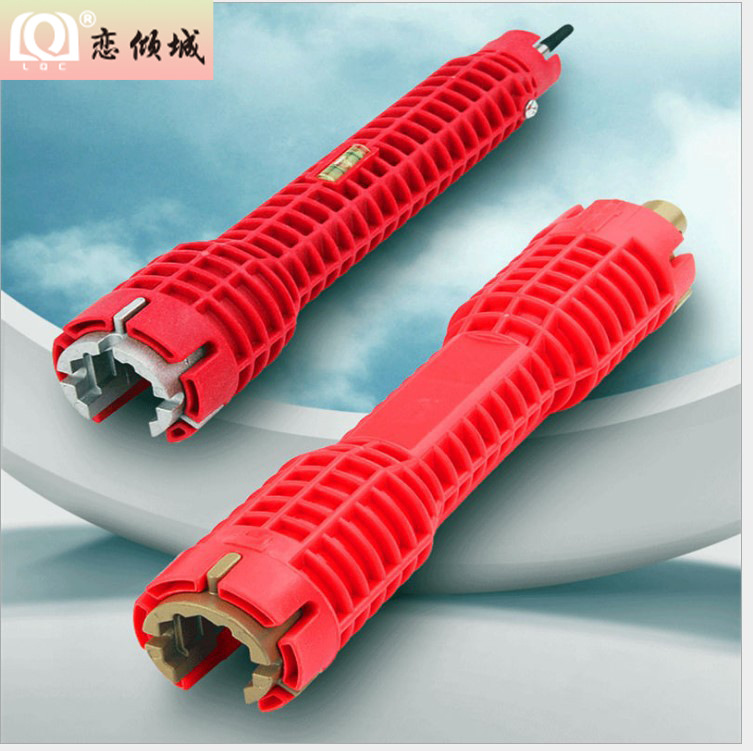 Multi-functional bathroom faucet socket, sink wrench, water heating, household water heater, screw removal, hardware tools full figure