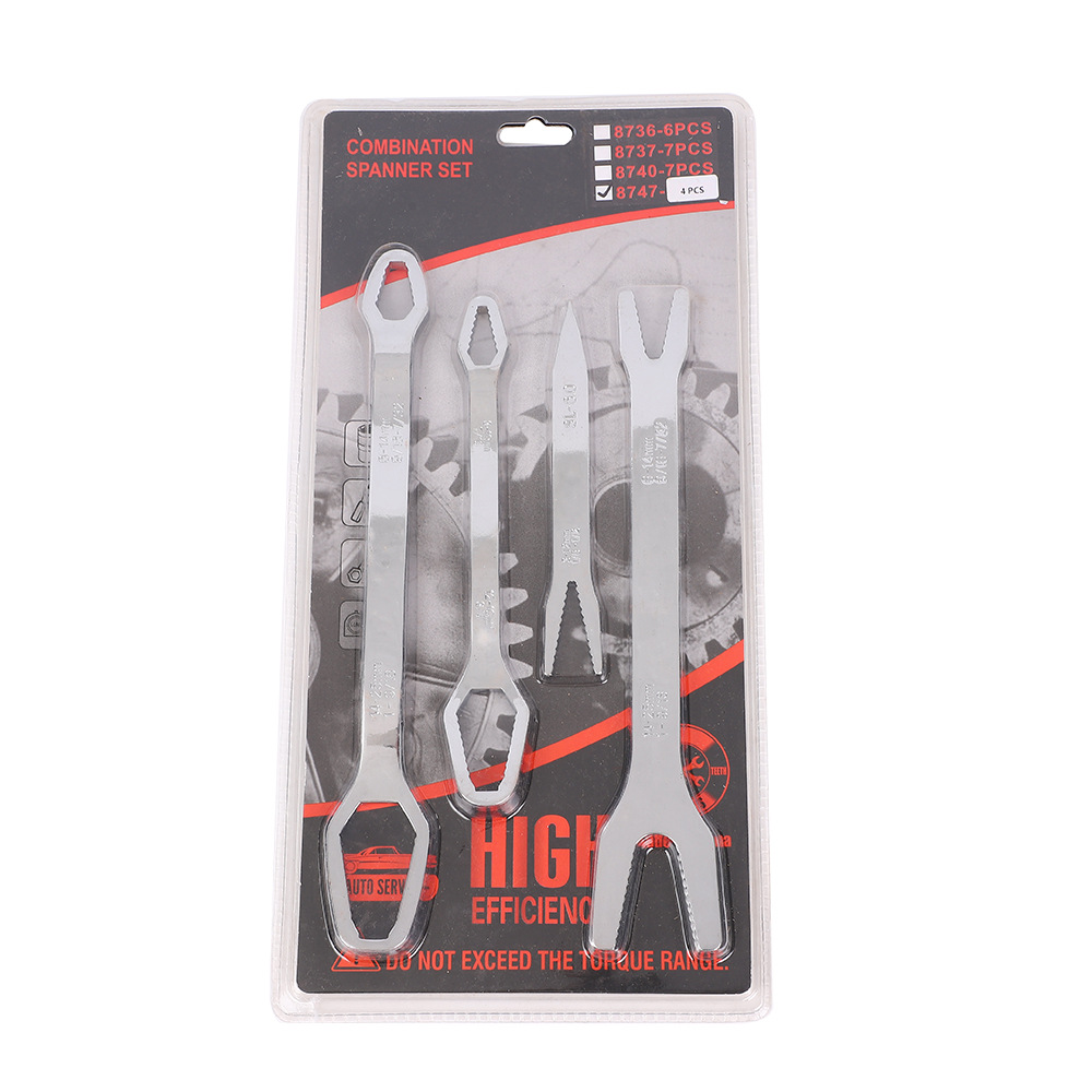 Double-head box dual-purpose self-tightening wrench, industrial-grade multi-purpose universal quick wrench, labor-saving dumb wrench tool set undefined