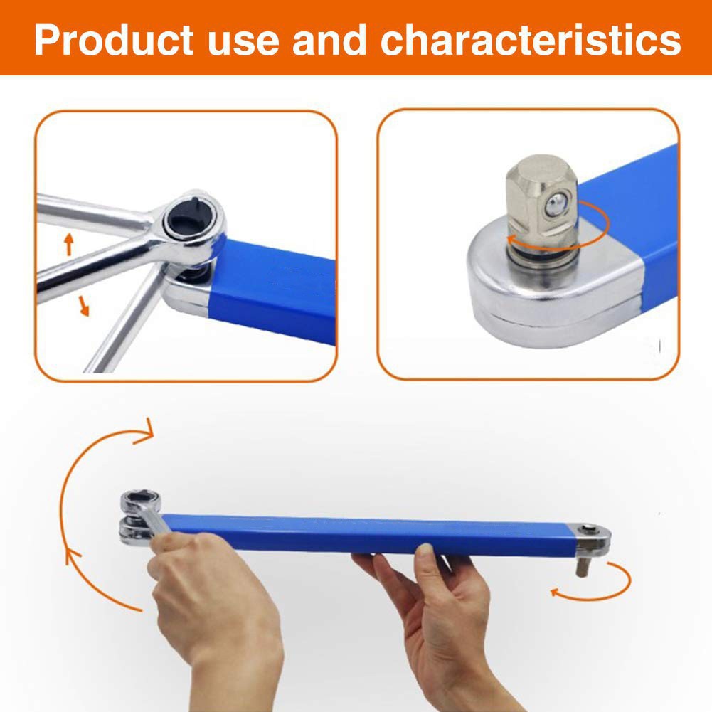 Multi-functional Extension wrench, ratchet extension wrench, dual-purpose wrench offset Extension wrench Application Scenario