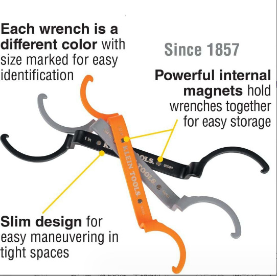 Amazon's new tube locking wrench kit, a crescent-shaped magnetic wrench kit, is available in three commonly used sizes full figure