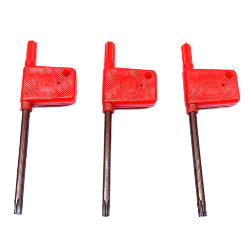 Hongqi plum Blossom wrench, CNC turning tool holder, screw wrench, tool disk, tool handle, key, T-type wrench T6, T7, T8, T10, T15T Application Scenario