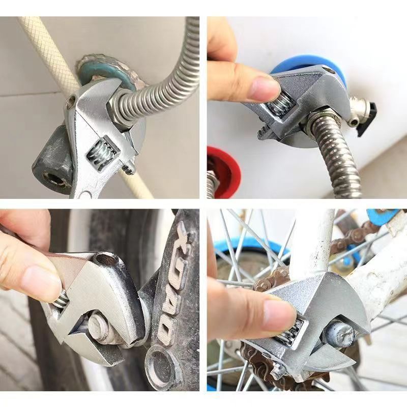 Adjustable wrench, hardware household tools, universal large opening wrench, multi-functional universal 6-inch, 8-inch and 10-inch wrenches Application Scenario