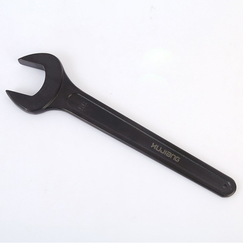 Single-head open-end box wrench, steel heavy-duty open-end wrench, percussion wrench, high-neck open-end box wrench Specification drawing