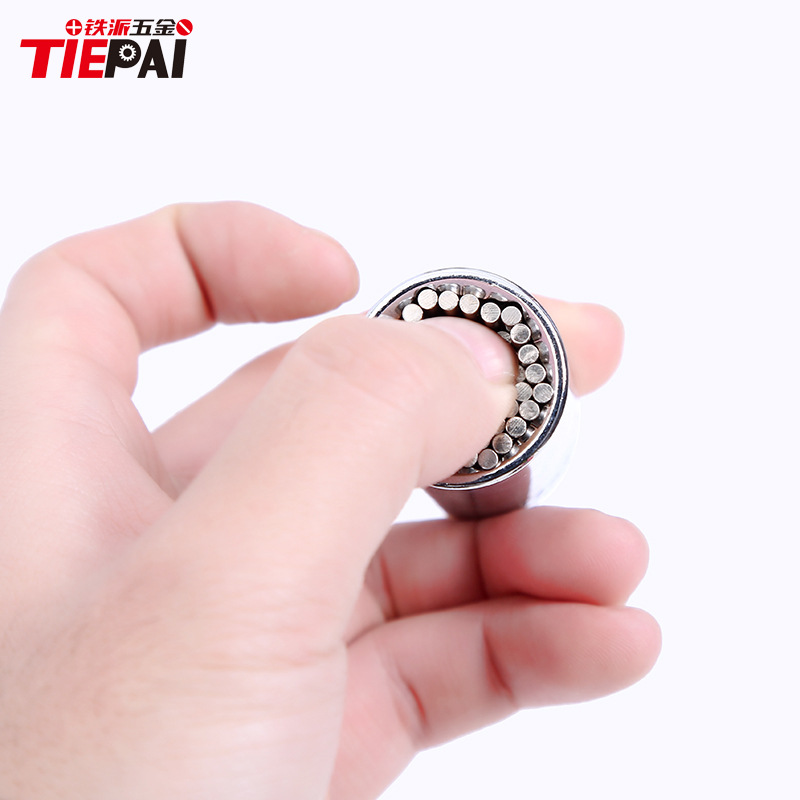Wholesale of multi-purpose sleeve, multi-functional ratchet 7-19 three-piece set, 3/8 connecting rod alloy rofan steel magic sleeve Item Picture