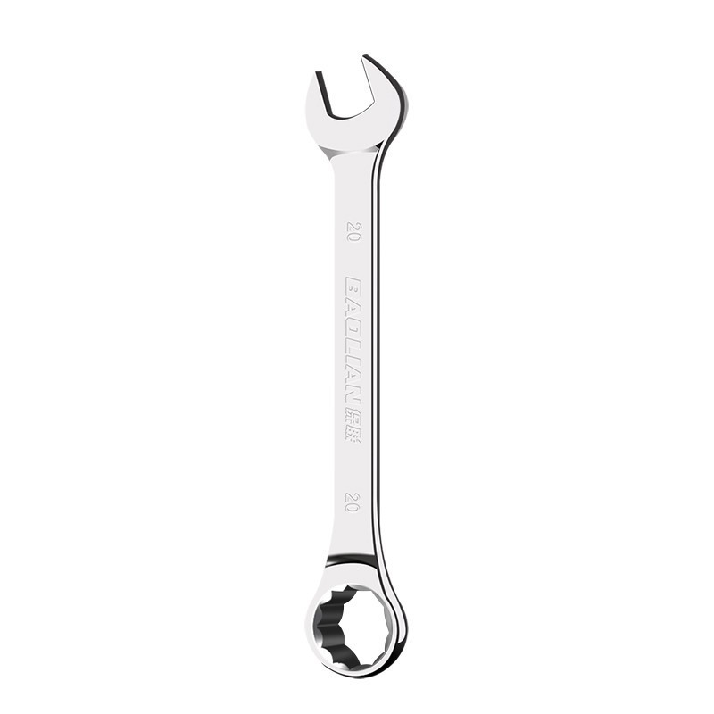 Dual-purpose bright surface wrench, box wrench, open-end wrench set, comprehensive auto repair tools, special for maintenance, double-ended fork mouth Item Picture