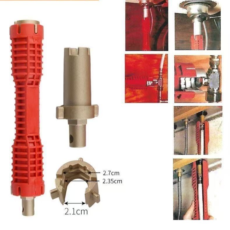 Eight-in-one sink, multi-functional sink wrench, household faucet installation, Zhuangyong tool, water pipe, shower head Application Scenario