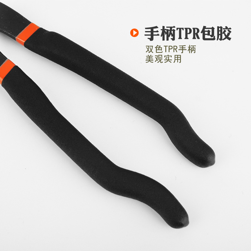 We have 12-inch forged clamp type filter wrench with black and red dual-color handle and extended clamp type machine filter wrench in stock Application Scenario