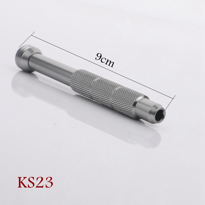 Manual magnetic handle aluminum alloy screwdriver taper is suitable for H4 screwdrivers with 4mm/6.35mm hexagonal bits Specification drawing
