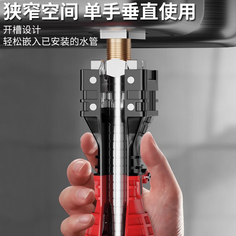 Sink, bathroom wrench, plumbing installation tools, household water pipes, faucets, sink, Angle valve, sink repair and disassembly details Picture