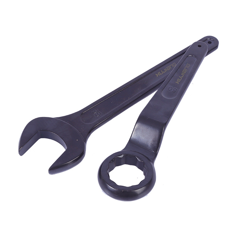 Single-head open-end box wrench, steel heavy-duty open-end wrench, percussion wrench, high-neck open-end box wrench Item Picture