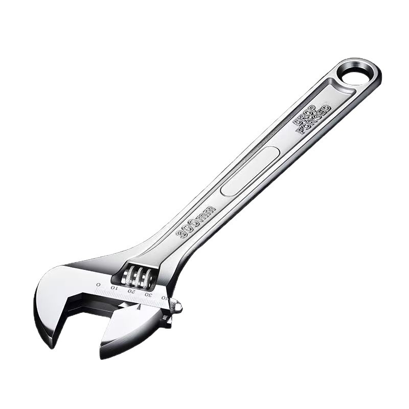 Wholesale of 8-inch rubber-coated anti-slip adjustable wrenches, universal large opening wrenches and adjustable wrenches Item Picture