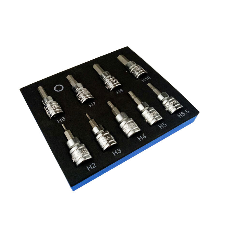 The manufacturer's new 3/810PC chromium-vanadium steel screwdriver sleeve tool set is a small machine repair, auto repair and household tool set details Picture