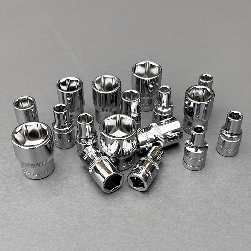 Hexagon short sleeve CR-V chromium-vanadium steel 1/4 interface 6-angle sleeve inner and outer hexagon socket auto repair tool special offer Application Scenario