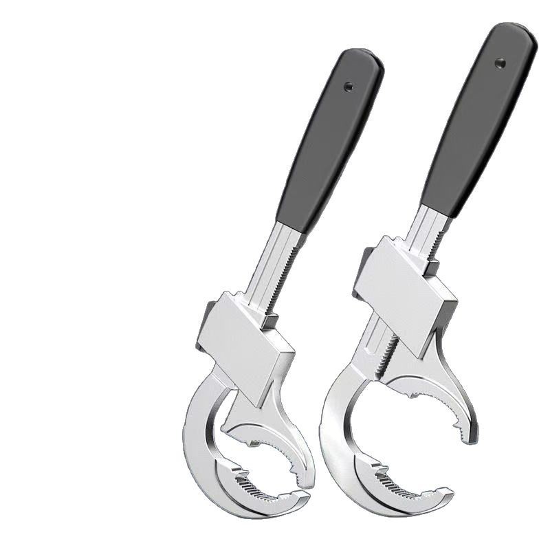 New aluminum alloy bathroom wrench, large opening sink, movable universal short-handle installation tool, multi-functional hinged plate Item Picture