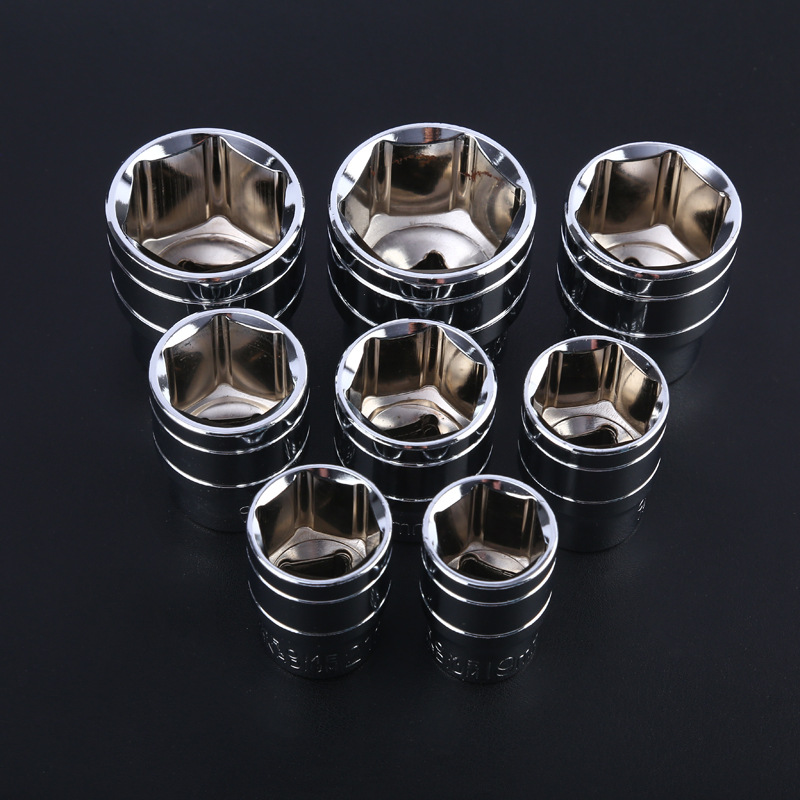 1/2 Dafei chromium vanadium steel hexagonal short socket mirror socket head electric wrench socket hexagonal socket head 12.5mm Specification drawing