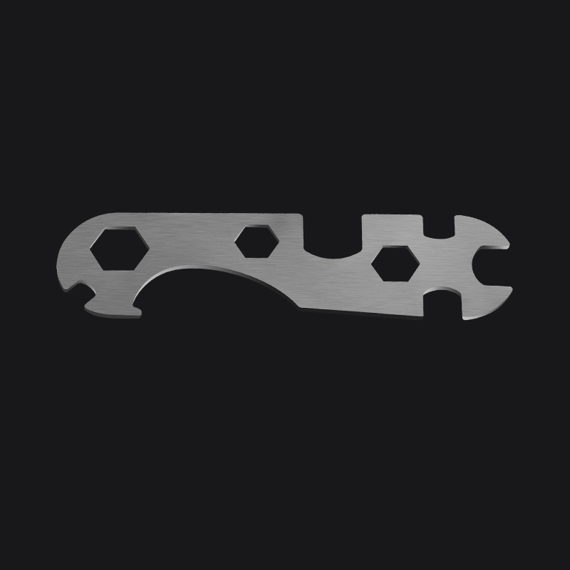 Stamping galvanized multi-functional perforated torque open-end wrench, bicycle repair tool accessories hook type factory direct sales undefined
