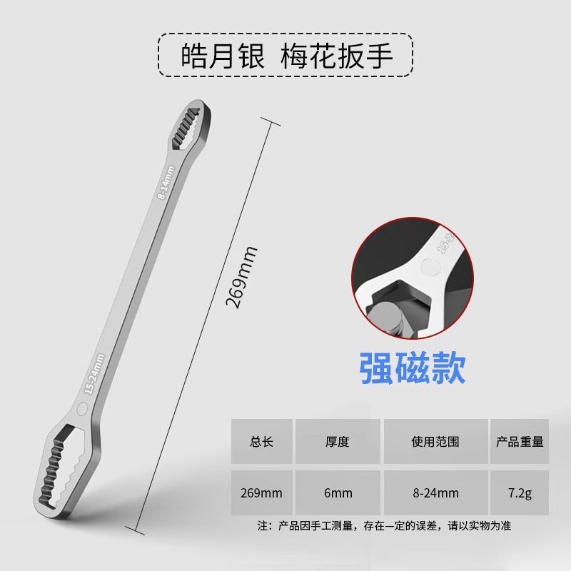 Multi-functional box wrench, double-head self-tightening glasses, 8-22mm multi-purpose wrench tool set, adjustable wrench undefined