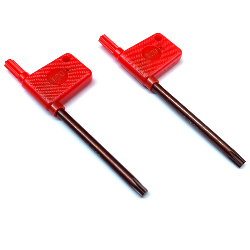Hongqi plum Blossom wrench, CNC turning tool holder, screw wrench, tool disk, tool handle, key, T-type wrench T6, T7, T8, T10, T15T Specification drawing