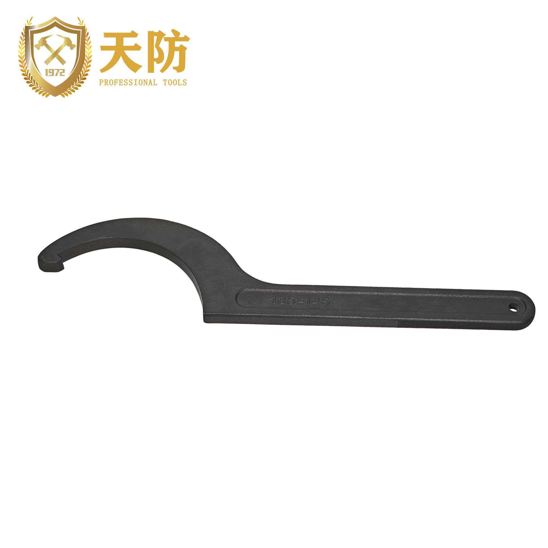 Crescent wrench, German standard crescent hook wrench, carbon steel side wrench, round nut, water meter cover hook wrench, half moon Application Scenario