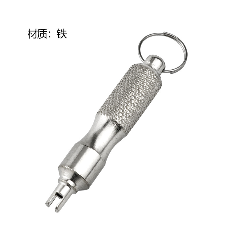 Portable tire valve core wrench, American tire valve nozzle for cars and motorcycles, tool for removing tire valve cores undefined