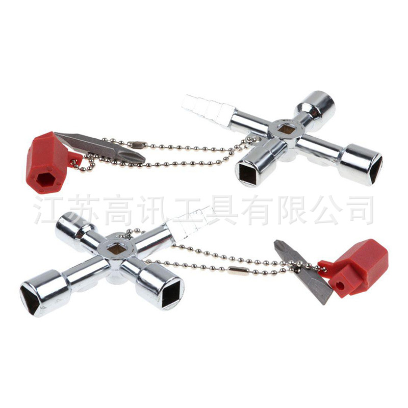 Wholesale cross key, multi-functional cabinet key with accessories, electricity meter, mechanical switch cabinet key details Picture