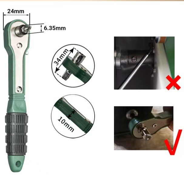 Cross-border combination bidirectional mini screwdriver ratchet wrench handle screwdriver hex socket wrench socket wrench Application Scenario