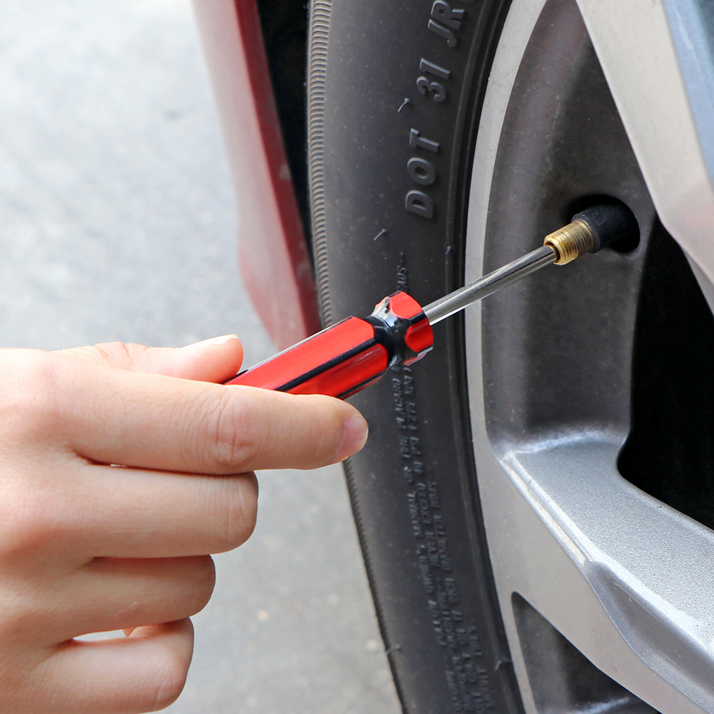 Car tire single-head valve core installation tool set, screwdriver, tire single-head wrench details Picture
