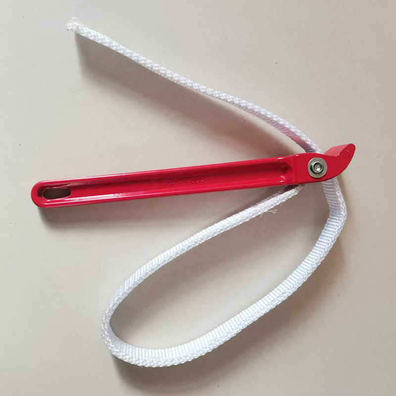 Aluminum handle nylon belt oil filter wrench, aluminum alloy oil filter element wrench, canvas belt type oil filter tool Specification drawing