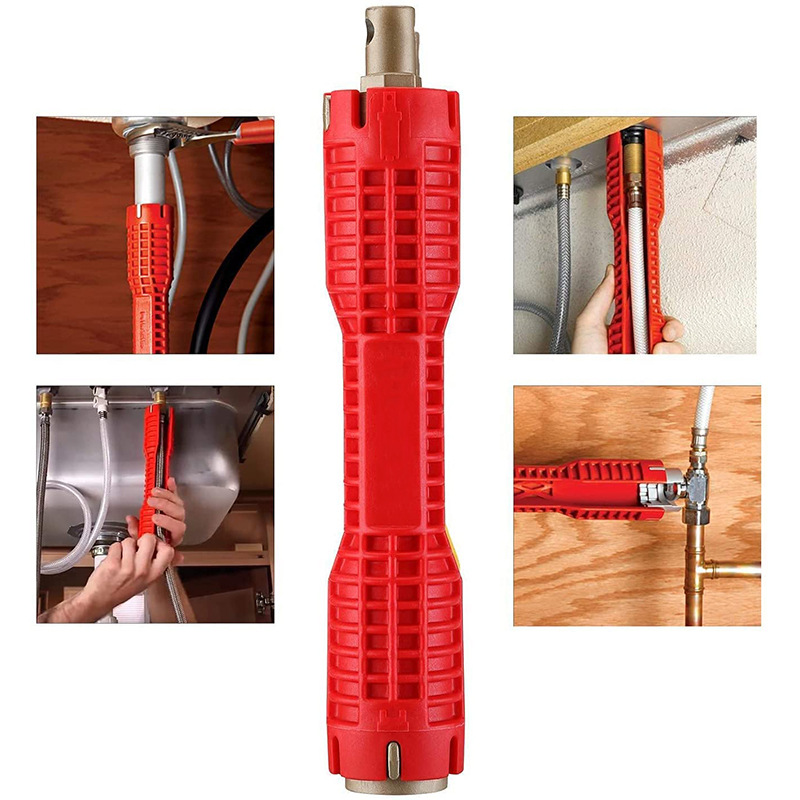 Multi-functional sink, bathroom wrench, water pipe wrench, household water pipe, faucet Angle valve, sink repair and disassembly full figure