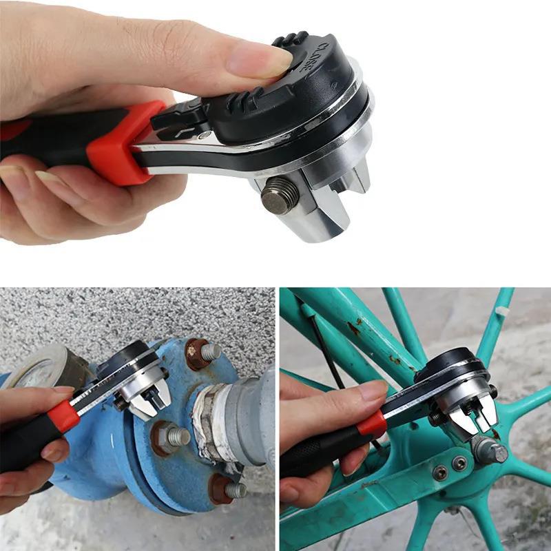 6-22MM adjustable ratchet wrench, multi-functional adjustable open-end wrench, manual wrench tool Item Picture